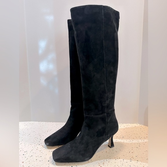 Sam Edelman Lillia Suede Leather Knee High Boots with Chic Heel - Picture 6 of 16